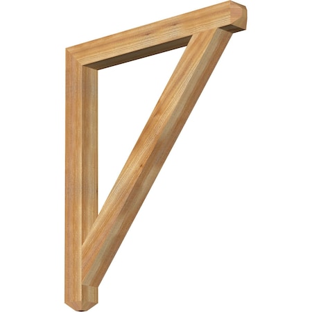 Traditional Craftsman Rough Sawn Bracket, Western Red Cedar, 4W X 38D X 46H